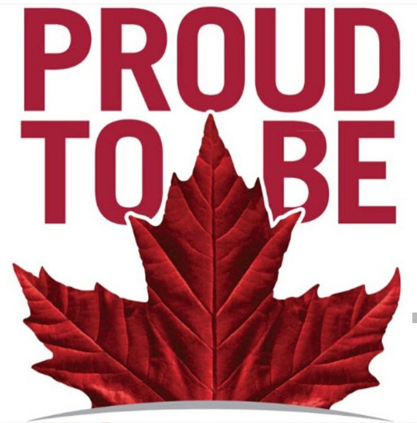Proud to be Canadian maple leaf badge